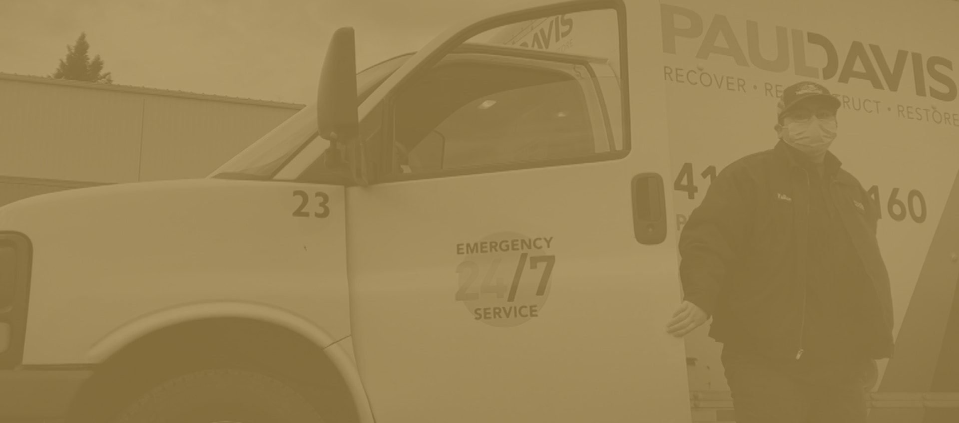 <p>Tan USA Map with major cities of Paul Davis locations</p>